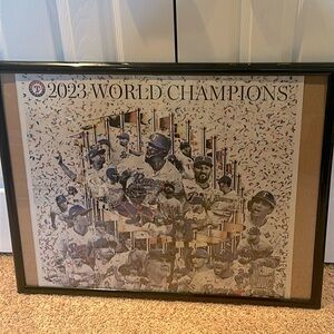 TX Rangers 2023 champions 29 length 22 height plastic frame